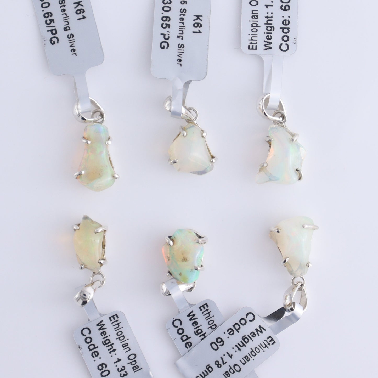 One Ethiopian Opal Sterling Silver Pendant (chain not included) - Expert Wholesale and Supplier of Wholesale Crystals & Bulk Gemstones, ["ethiopian opal","Opal","Pendant","sterling silver"]