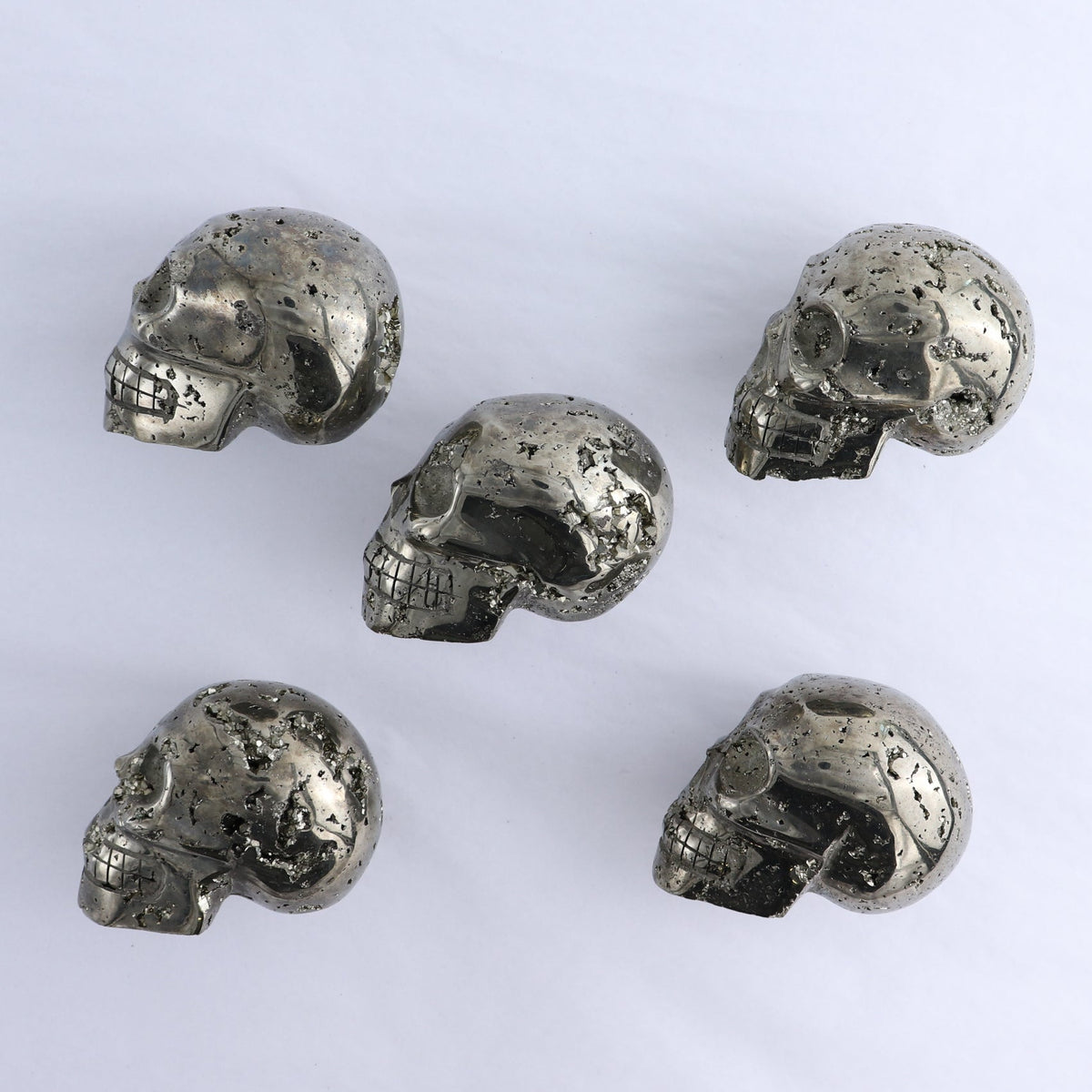 Pyrite Skulls Set of 5