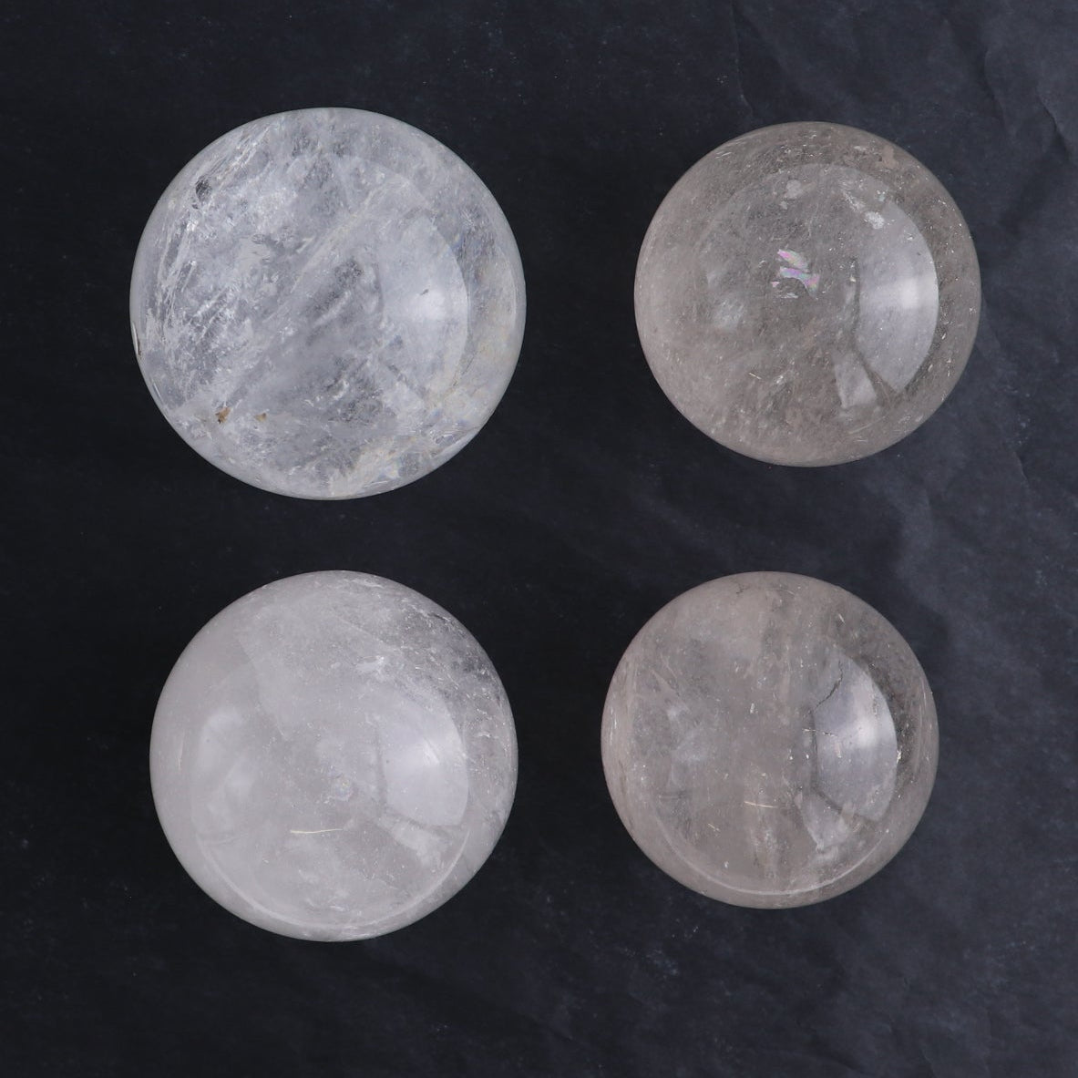 Quartz Spheres Set of 4 | Mi Esperanza Minerals | Supplier of Crystals and Onyx