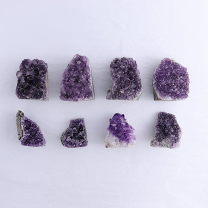 Uruguay Amethyst Cut Base Set of 8 - Expert Wholesale and Supplier of Wholesale Crystals & Bulk Gemstones, ["Amethyst","Cut Base","Uruguay"]