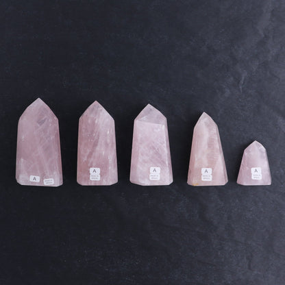 Rose Quartz Towers Set of 5