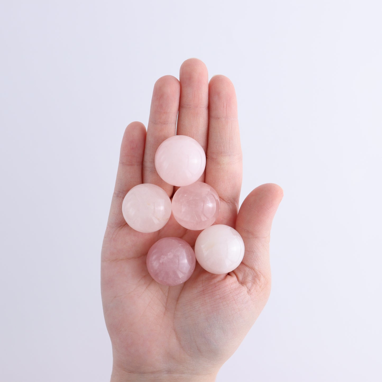 Rose Quartz Spheres 1 kg Set - Expert Wholesale and Supplier of Wholesale Crystals & Bulk Gemstones, ["Rose Quartz","Spheres"]