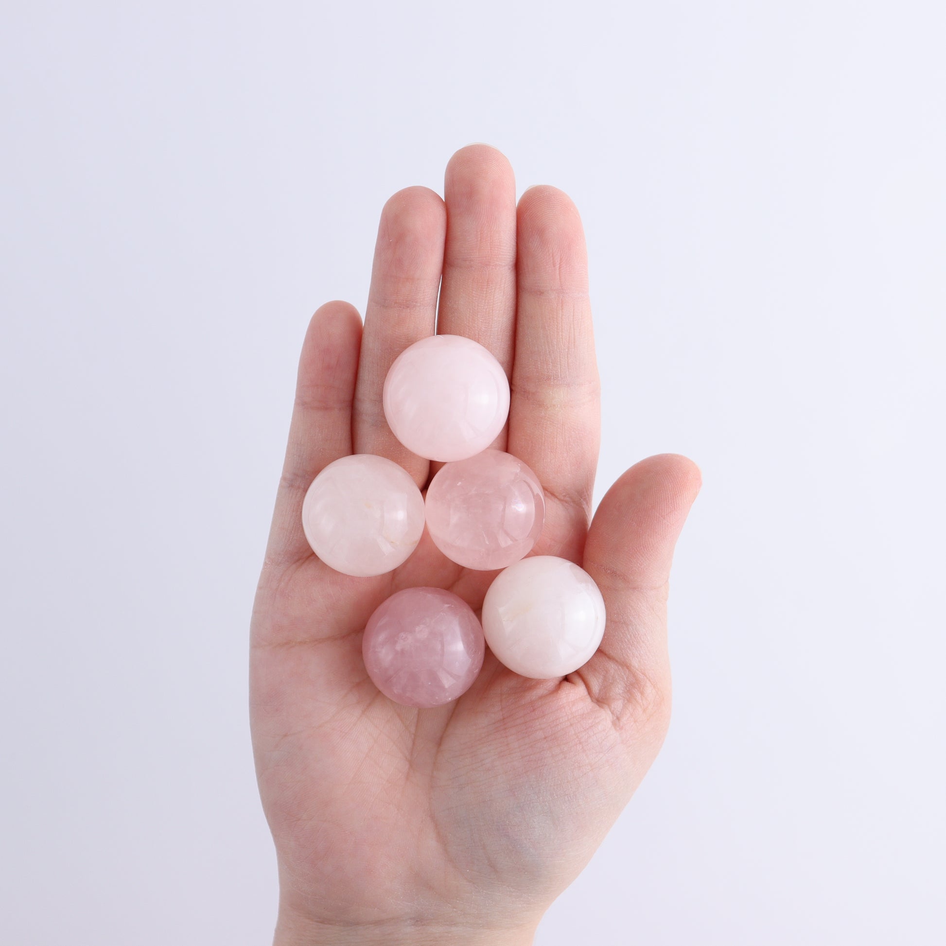 Rose Quartz Spheres 1 kg Set - Expert Wholesale and Supplier of Wholesale Crystals & Bulk Gemstones, ["Rose Quartz","Spheres"]