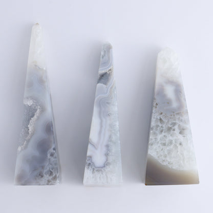 Agate Obelisk Set of 3 - Expert Wholesale and Supplier of Wholesale Crystals & Bulk Gemstones, ["Agate","Brazil","Obelisk"]