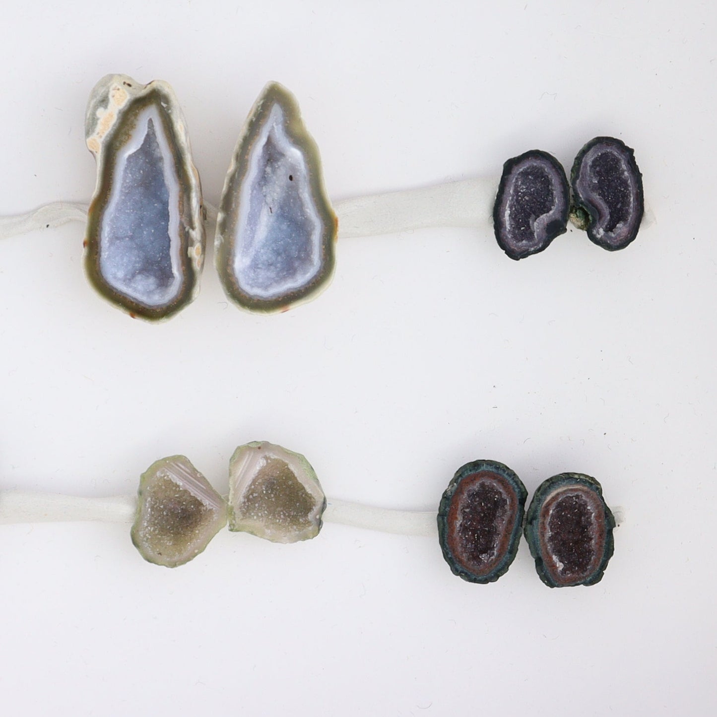 Tabasco Geodes 10 Pairs - Expert Wholesale and Supplier of Wholesale Crystals & Bulk Gemstones, ["Geodes","Tabasco Geode"]
