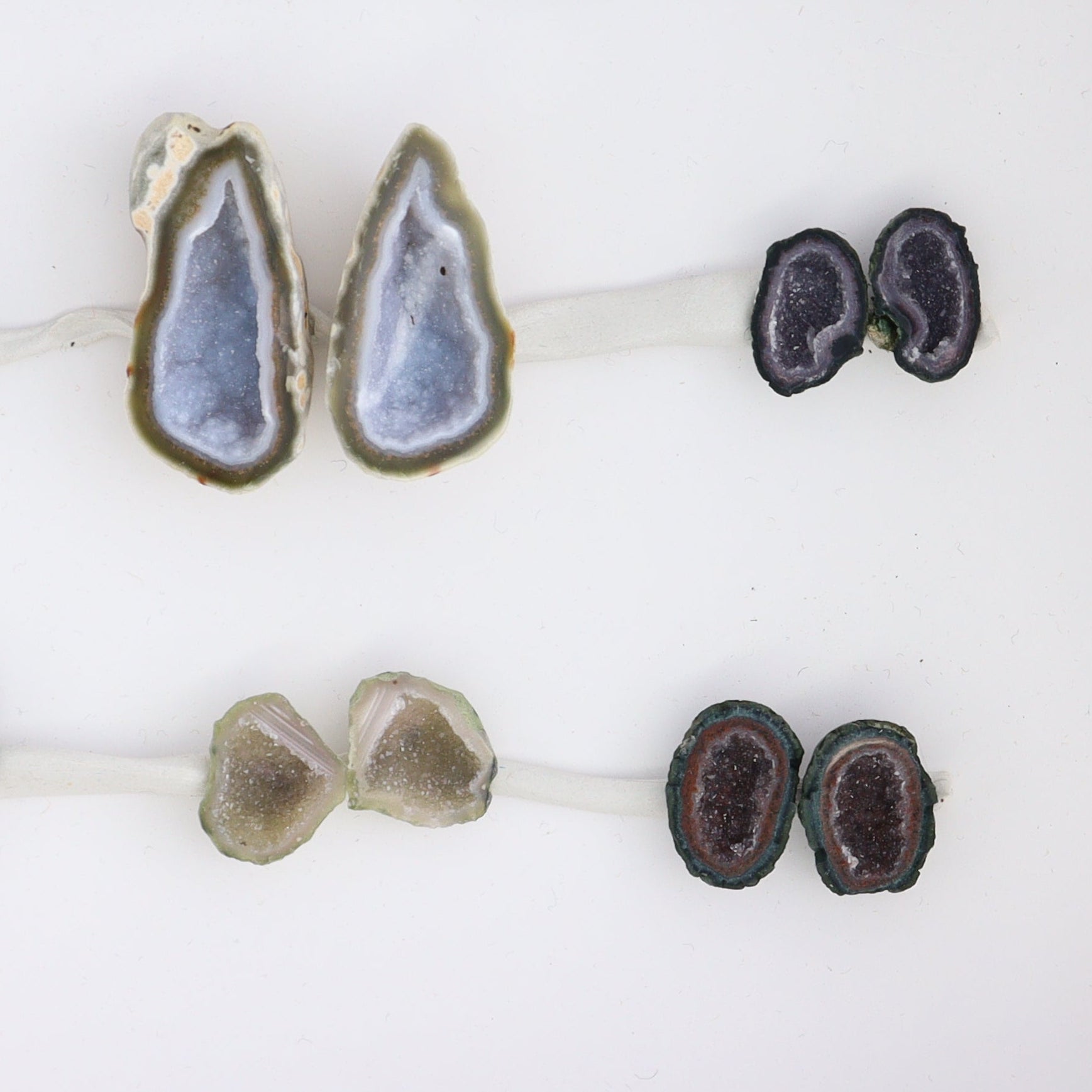 Tabasco Geodes 10 Pairs - Expert Wholesale and Supplier of Wholesale Crystals & Bulk Gemstones, ["Geodes","Tabasco Geode"]