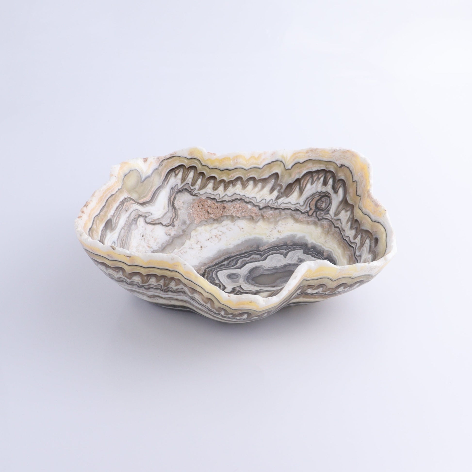 One Bowl Mexican Onyx/Calcite Yellow Zebra - Expert Wholesale and Supplier of Wholesale Crystals & Bulk Gemstones, ["bowl","Calcite","Catalog Onyx","Decorative Dish","Mexico","onyx"]