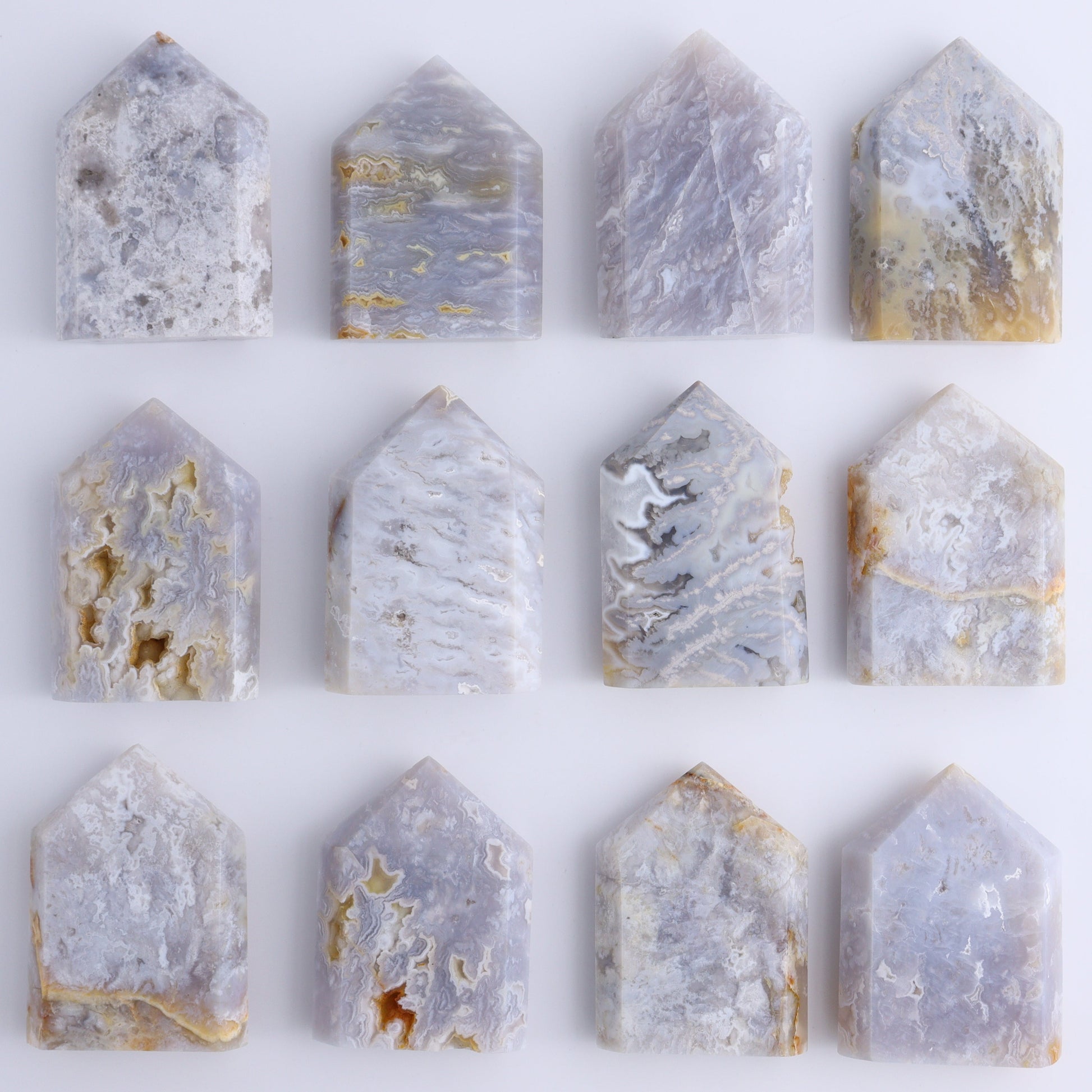 Agate Towers Set of 12 - Expert Wholesale and Supplier of Wholesale Crystals & Bulk Gemstones, ["Agate","Towers"]