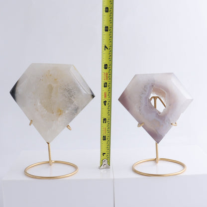 Agate Diamond Carving with Stands Set of 5 - Expert Wholesale and Supplier of Wholesale Crystals & Bulk Gemstones, ["Agate","Diamond"]