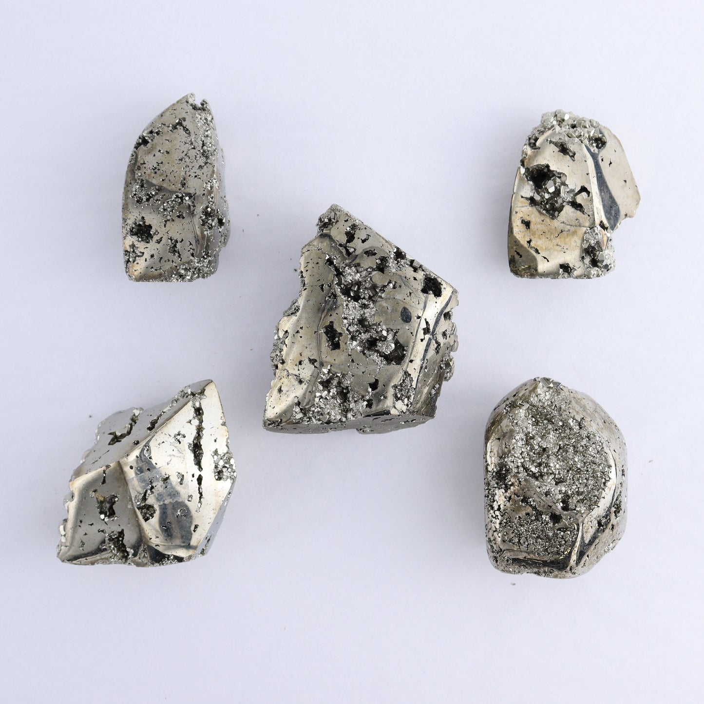 Pyrite Freeforms Set of 5 - Expert Wholesale and Supplier of Wholesale Crystals & Bulk Gemstones, ["Freeform","Freeforms","Peru","Pyrite"]
