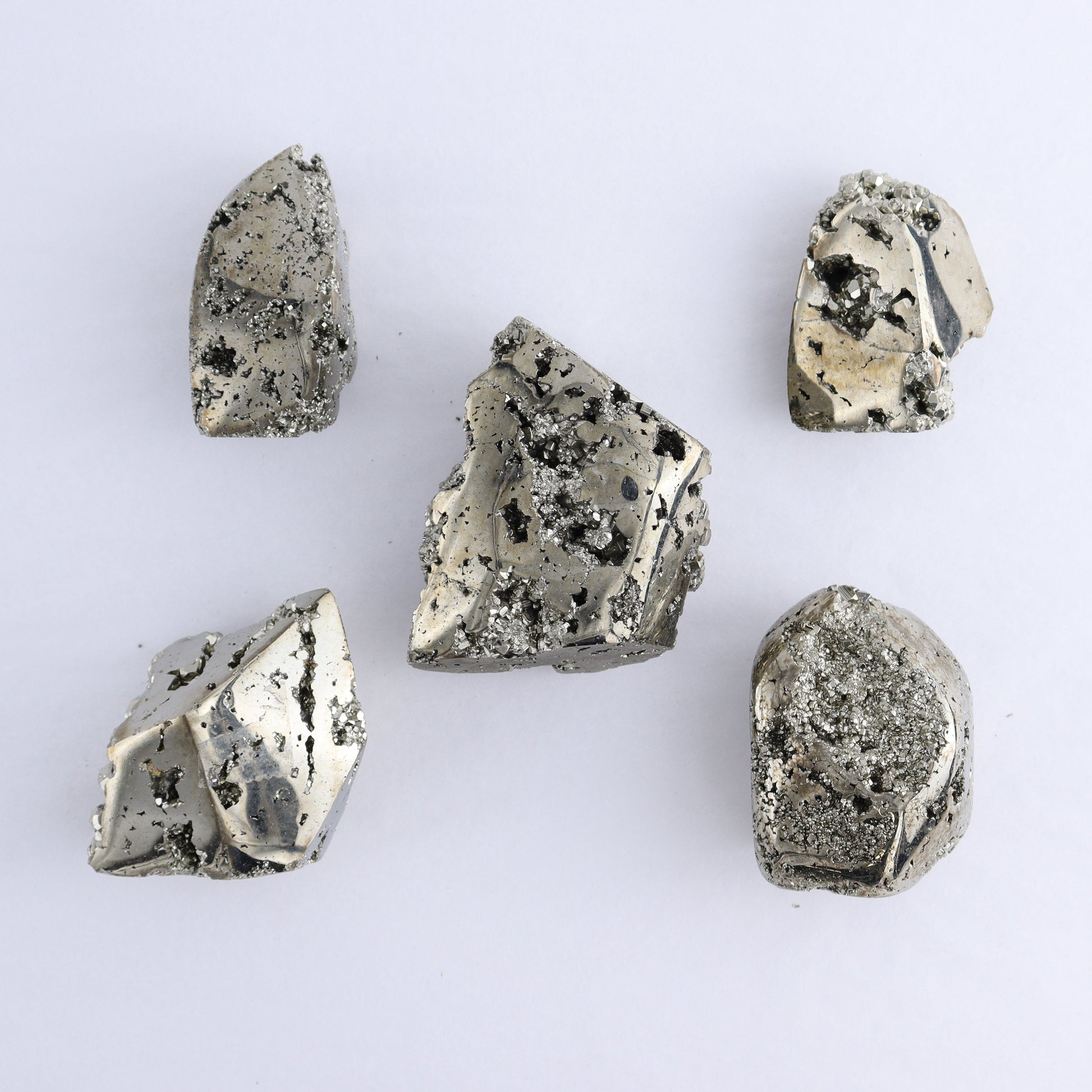 Pyrite Freeforms Set of 5 - Expert Wholesale and Supplier of Wholesale Crystals & Bulk Gemstones, ["Freeform","Freeforms","Peru","Pyrite"]