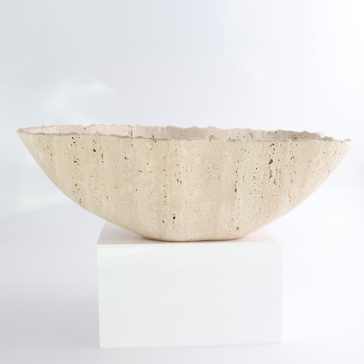 Mexican Travertine Bowl 14"