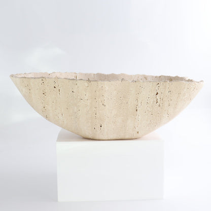 Mexican Travertine Bowl 14"