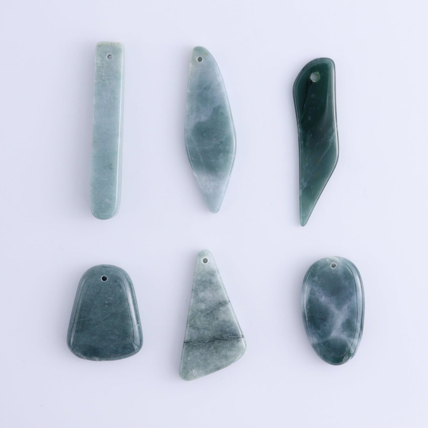 Jadeite Pendants Set of 6 - Expert Wholesale and Supplier of Wholesale Crystals & Bulk Gemstones, ["Guatemala","jadeite","Pendants"]