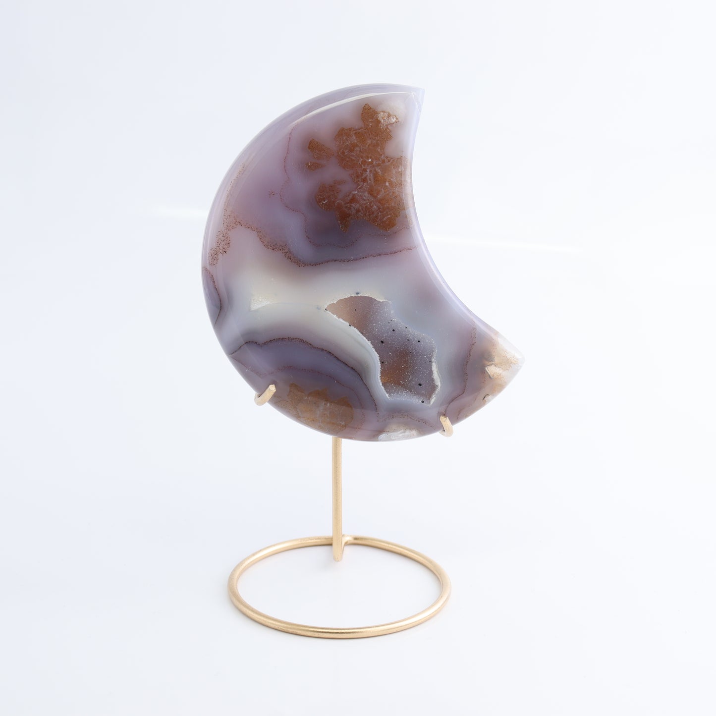 Agate Moons with Stand Set of 2 - Expert Wholesale and Supplier of Wholesale Crystals & Bulk Gemstones, ["Agate","Brazil","moons"]
