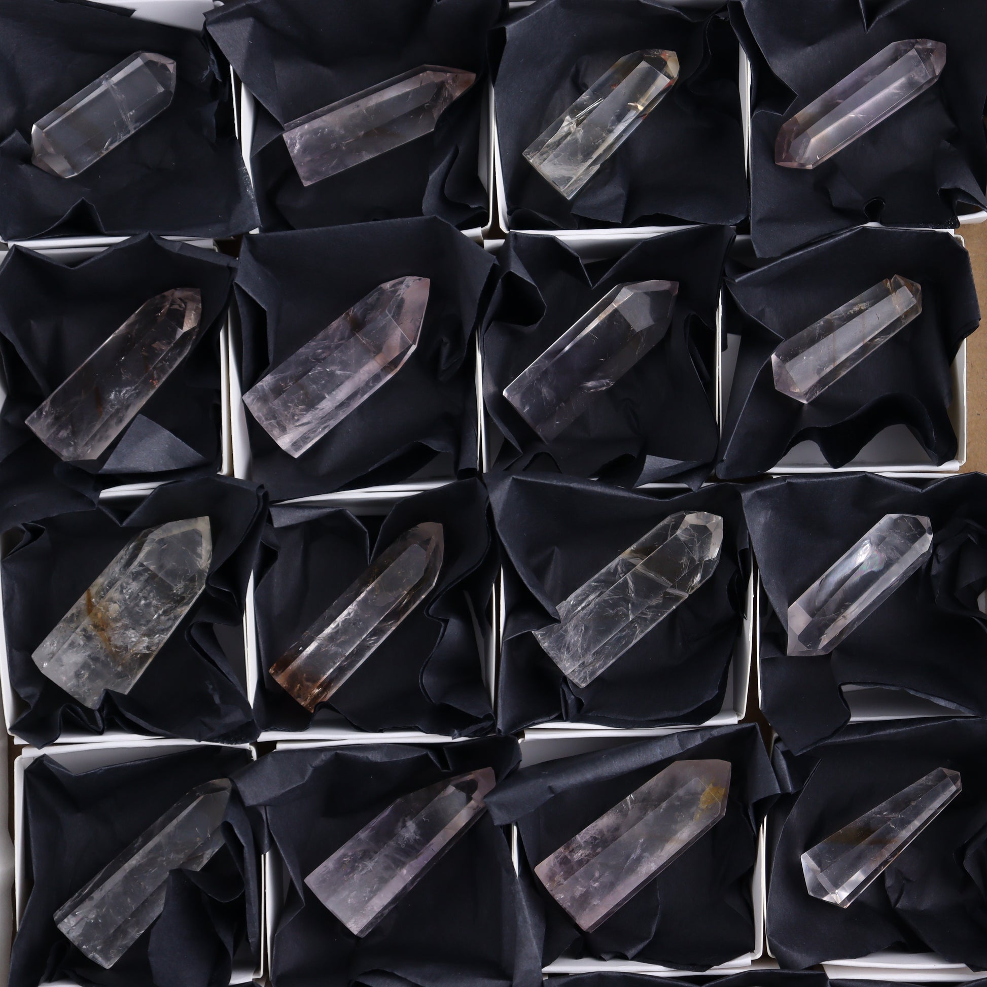 Powellite Towers Set of 24 - Expert Wholesale and Supplier of Wholesale Crystals & Bulk Gemstones, ["Powellite","Towers"]