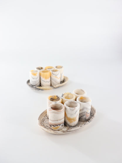 Two Sets of Zebra Onyx Shot Glasses - Expert Wholesale and Supplier of Wholesale Crystals & Bulk Gemstones, []
