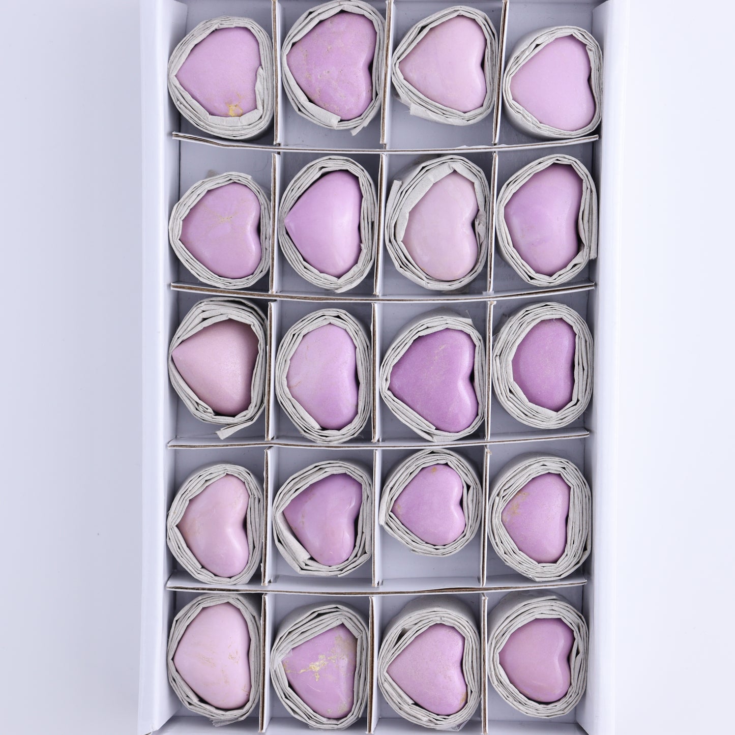 Phosphosiderite Hearts Set of 20 - Expert Wholesale and Supplier of Wholesale Crystals & Bulk Gemstones, ["Hearts","Phosphosiderite"]