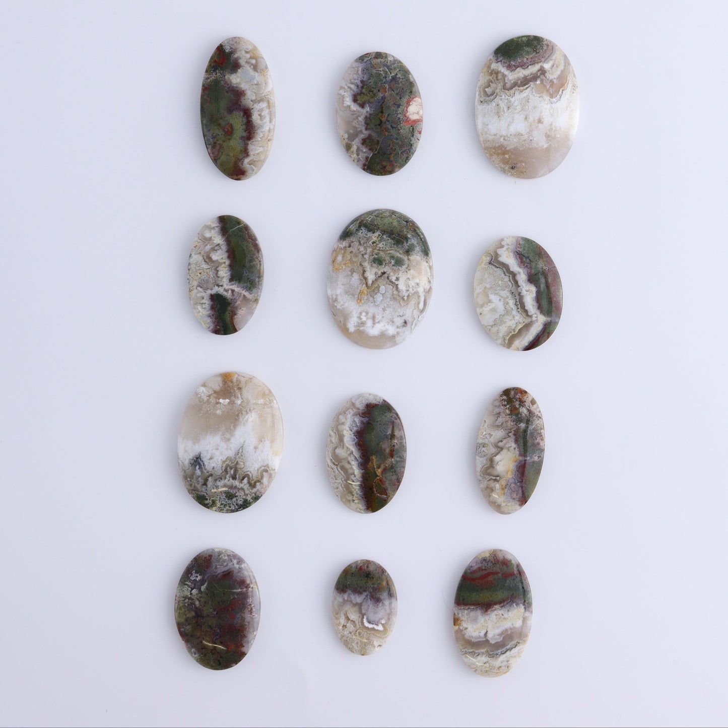 One Moss Agate Oval Cab - Expert Wholesale and Supplier of Wholesale Crystals & Bulk Gemstones, ["Agate","Cabs","Moss Agate","Oval"]