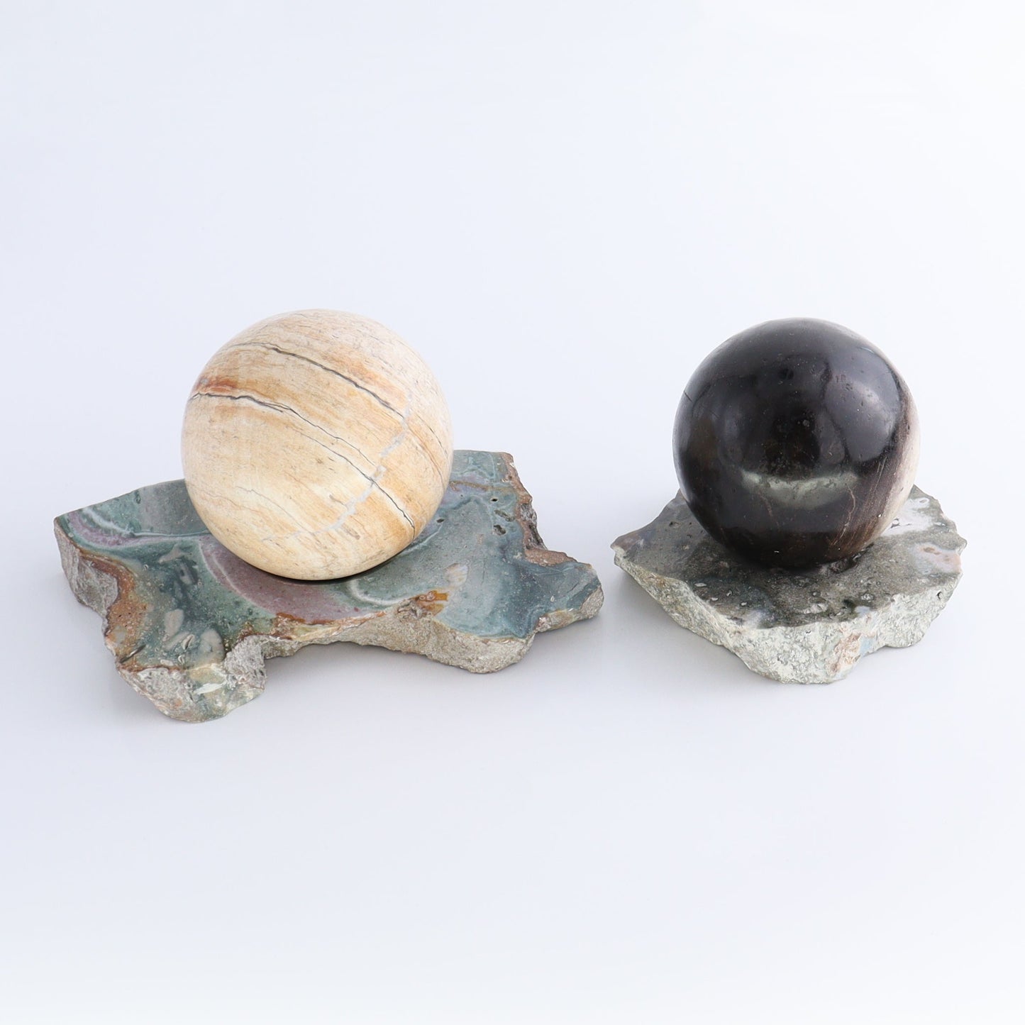 Ocean Jasper Sphere Holders Set of 7 - Expert Wholesale and Supplier of Wholesale Crystals & Bulk Gemstones, ["Madagascar","Ocean Jasper","sphere holder"]