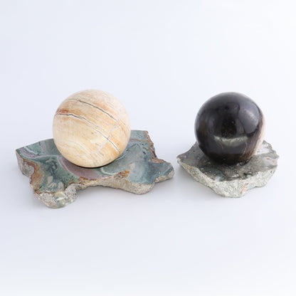 Ocean Jasper Sphere Holders Set of 7 - Expert Wholesale and Supplier of Wholesale Crystals & Bulk Gemstones, ["Madagascar","Ocean Jasper","sphere holder"]