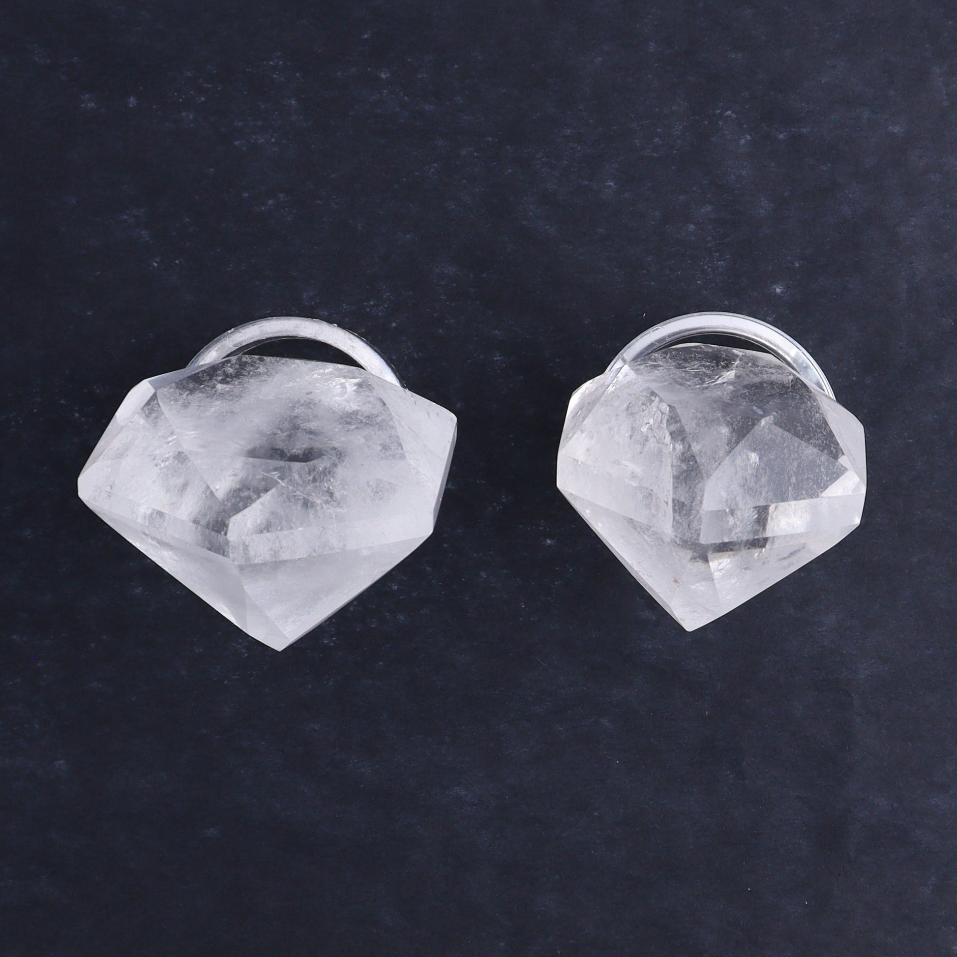 Quartz Diamond Shaped Carvings Set of 6 - Expert Wholesale and Supplier of Wholesale Crystals & Bulk Gemstones, ["Brazil","Clear Quartz","Mixed Carvings","Quartz"]