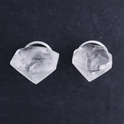 Quartz Diamond Shaped Carvings Set of 6 - Expert Wholesale and Supplier of Wholesale Crystals & Bulk Gemstones, ["Brazil","Clear Quartz","Mixed Carvings","Quartz"]