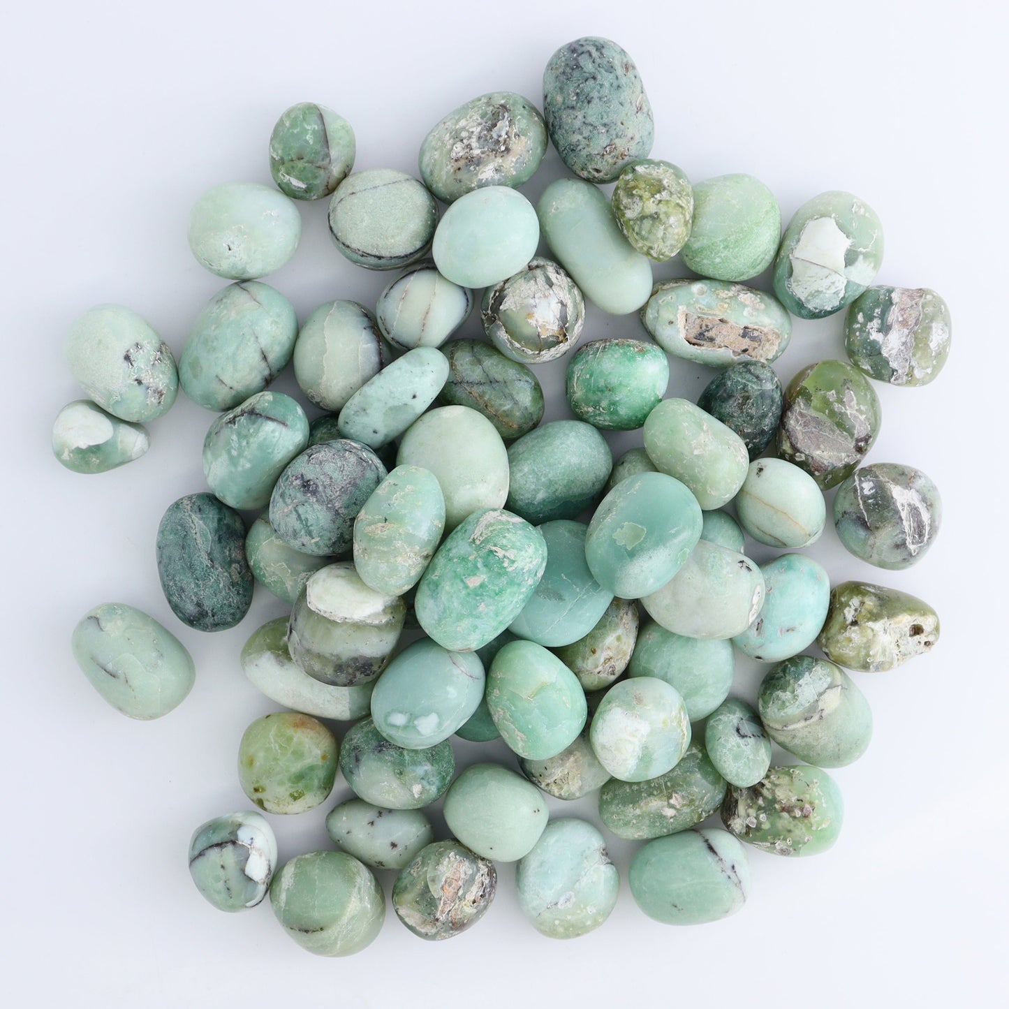 Chrysoprase Tumbles 1 kg Set - Expert Wholesale and Supplier of Wholesale Crystals & Bulk Gemstones, ["Chrysoprase","Indonesia","tumbles"]