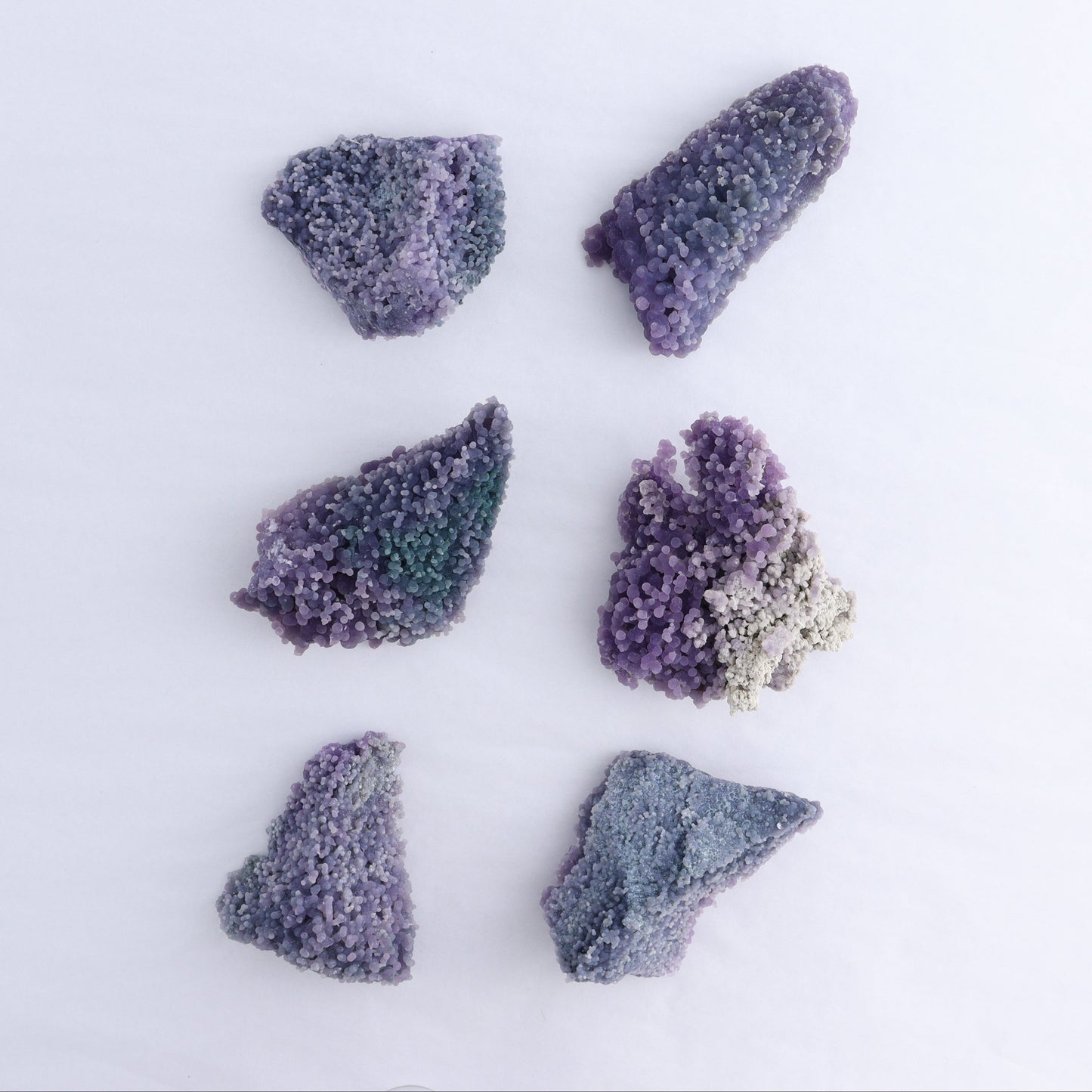 Grape Agate Cluster Set of 6 - Expert Wholesale and Supplier of Wholesale Crystals & Bulk Gemstones, ["Clusters","Grape agate","Indonesia"]
