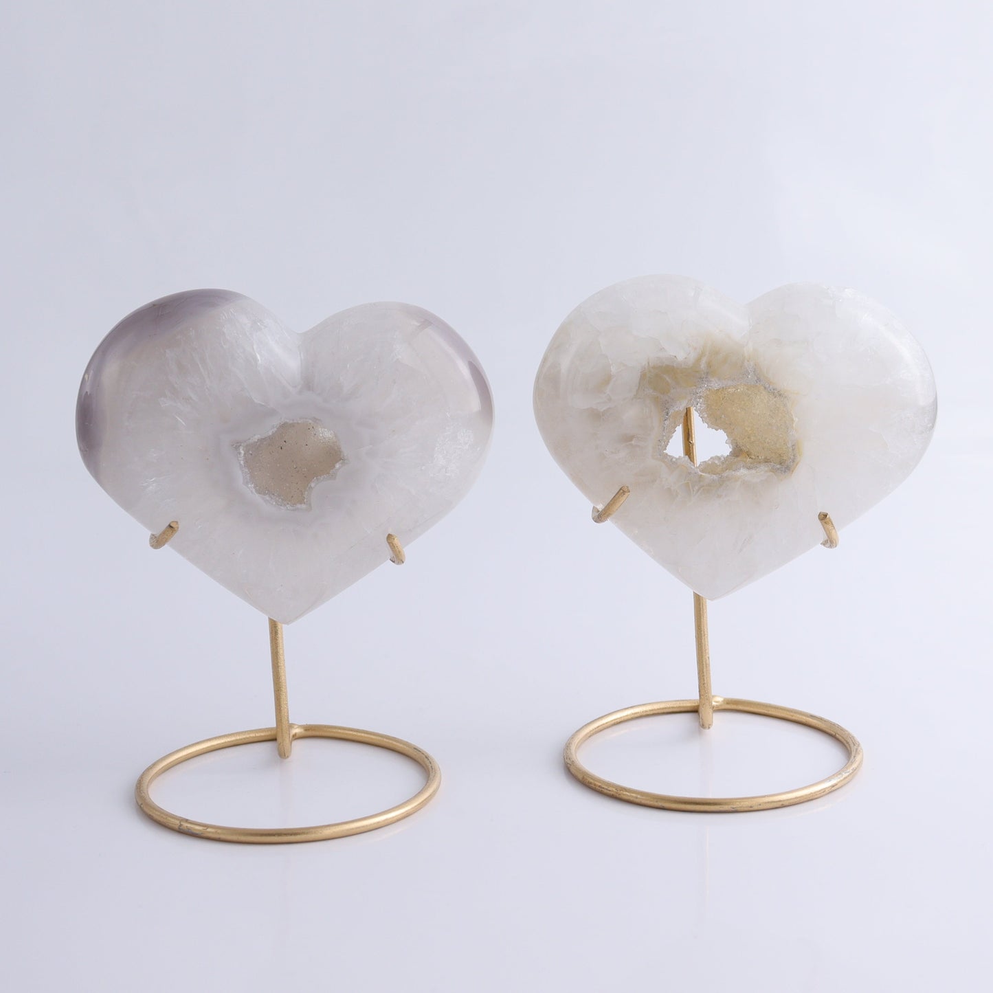 Agate Hearts with Stand Set of 6 - Expert Wholesale and Supplier of Wholesale Crystals & Bulk Gemstones, ["Agate","Brazil","Hearts"]