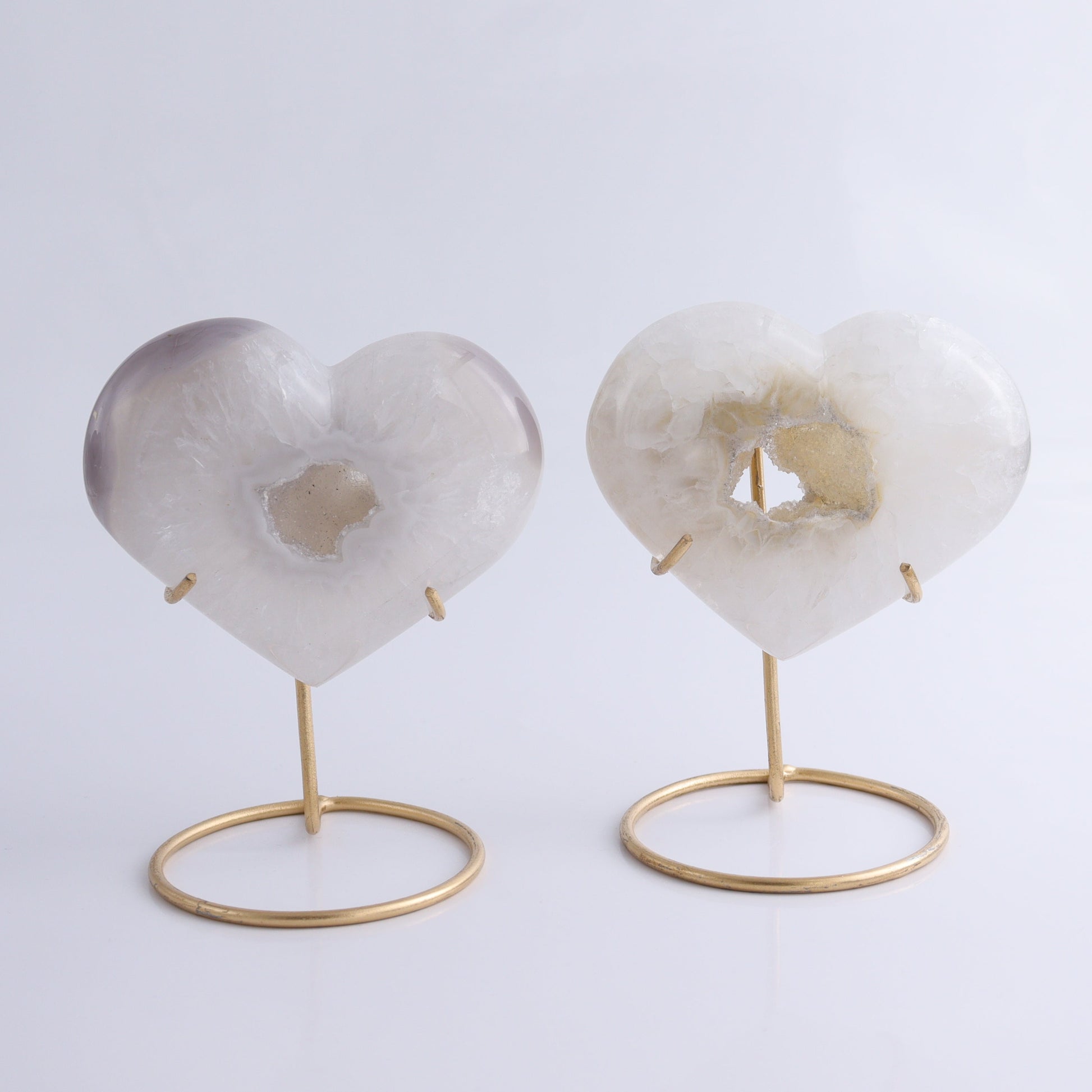 Agate Hearts with Stand Set of 6 - Expert Wholesale and Supplier of Wholesale Crystals & Bulk Gemstones, ["Agate","Brazil","Hearts"]