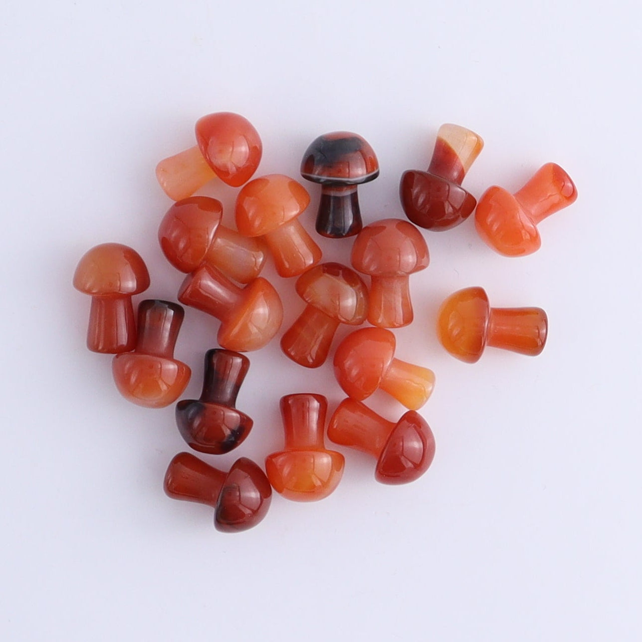 80 pcs Mini Mushrooms Obsidian, Carnelian, Sodalite & Larvikite - Expert Wholesale and Supplier of Wholesale Crystals & Bulk Gemstones, ["Black Obsidian","carnelian","larvikite","Mushrooms","Obsidian","Sodalite"]