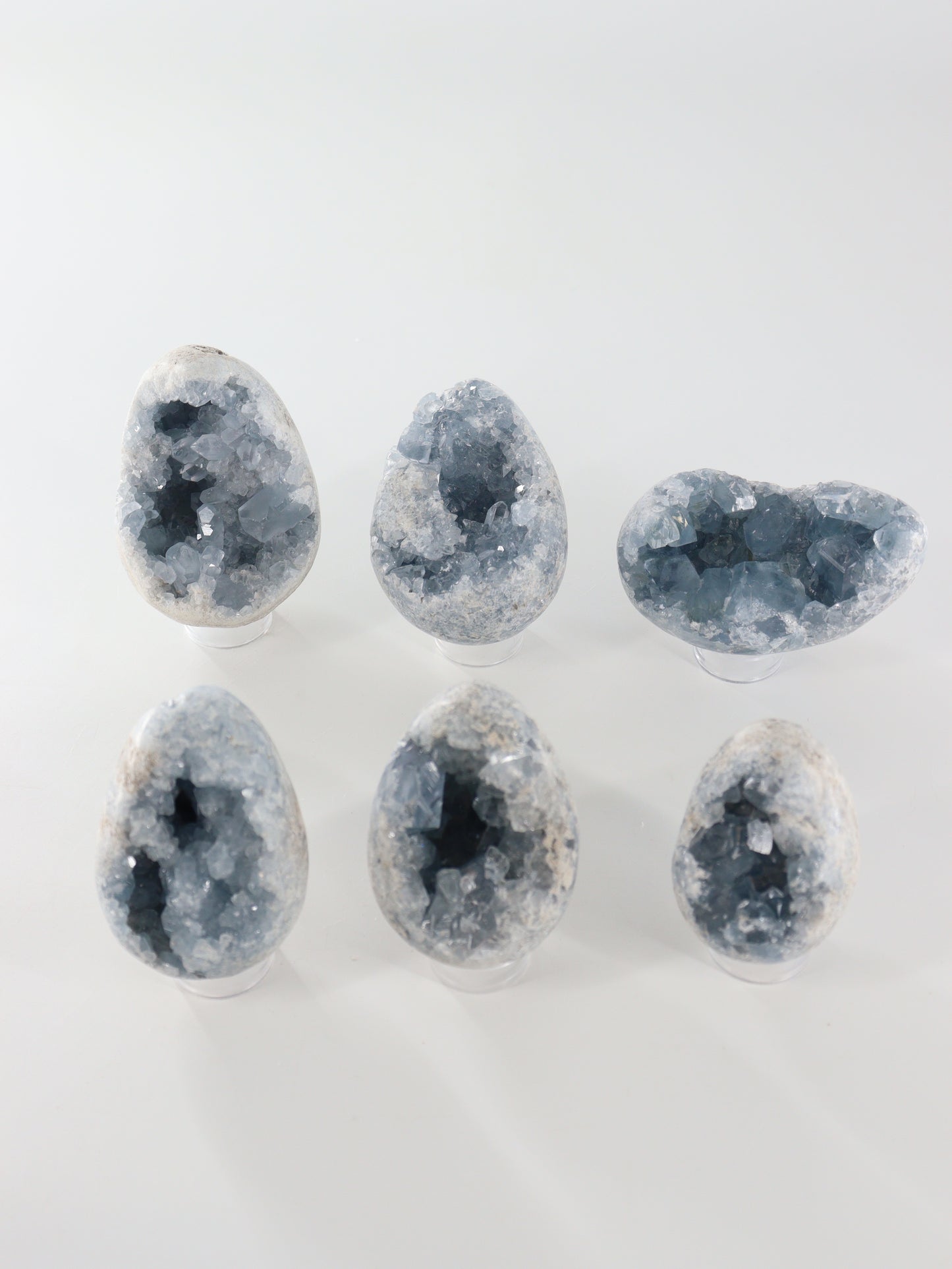 Celestite Eggs Set of 6 - Expert Wholesale and Supplier of Wholesale Crystals & Bulk Gemstones, []
