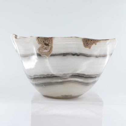 Mexican Onyx/Calcite Bowl (L) 14" x (W) 12" x (H) 7"