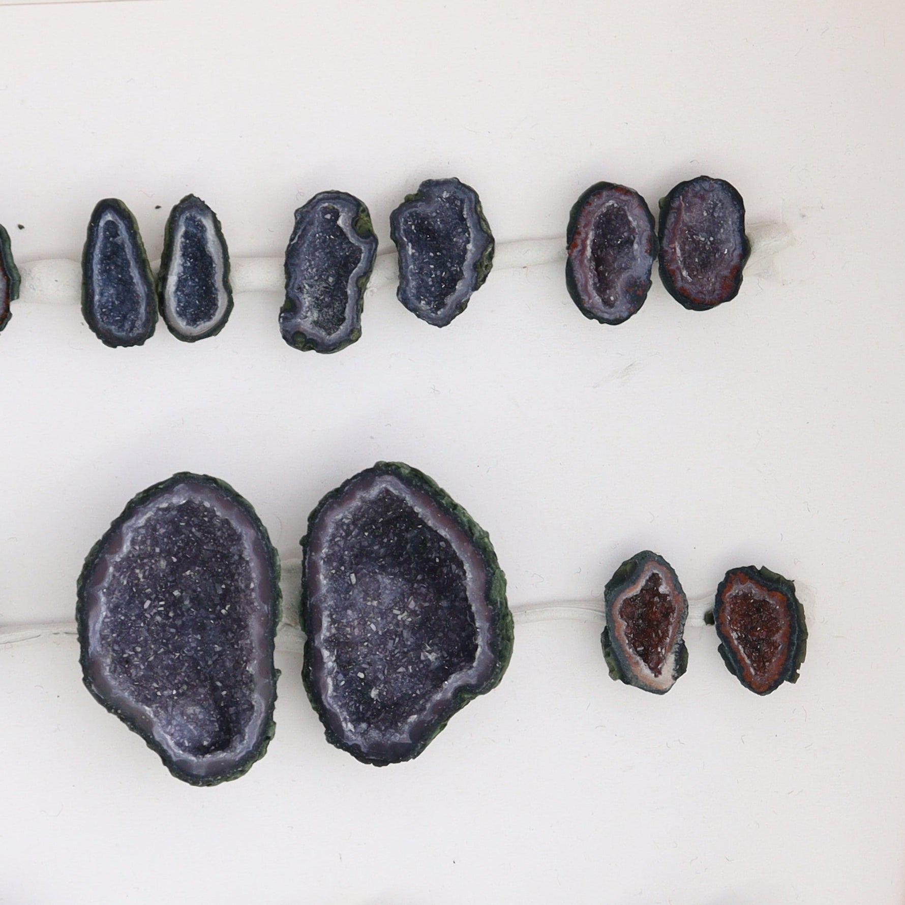 Tabasco Geodes 10 Pairs - Expert Wholesale and Supplier of Wholesale Crystals & Bulk Gemstones, ["Geodes","Tabasco Geode"]