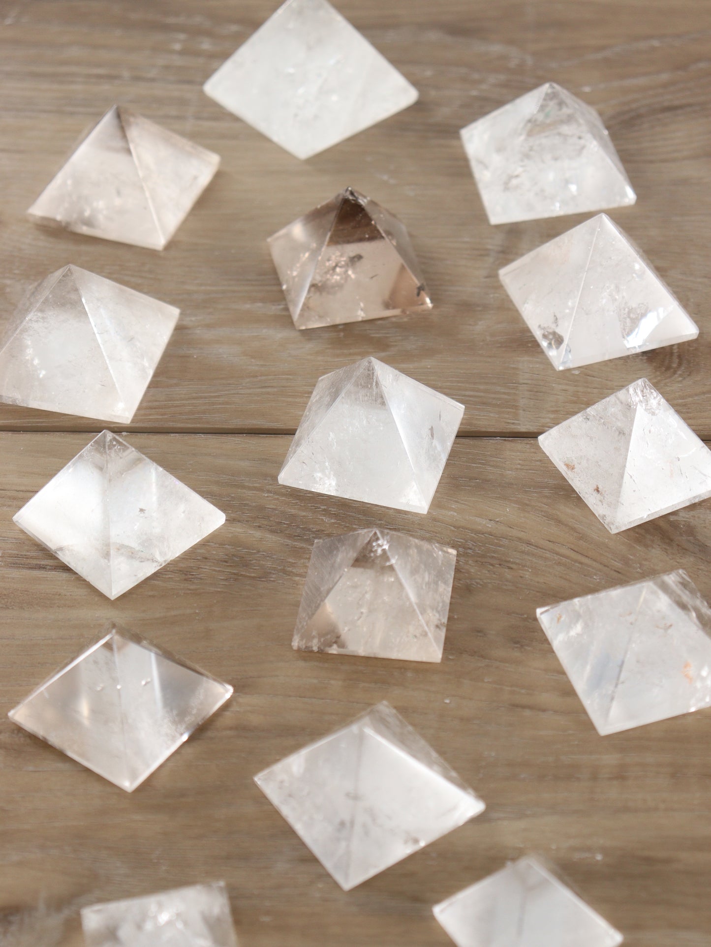 Mixed Pyramids Set of 15 - Expert Supplier of Wholesale Crystals & Bulk Gemstones