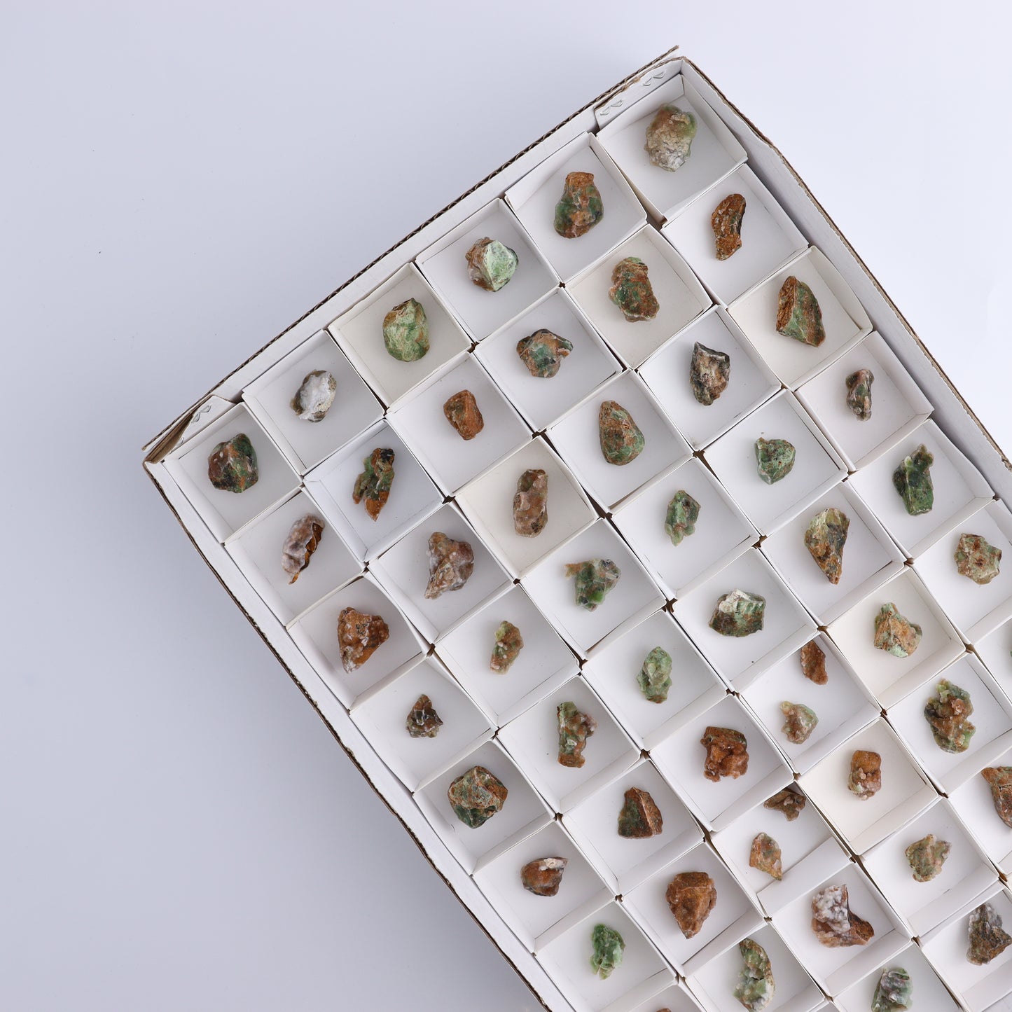 Chrome Chalcedony Flat of 56 - Expert Wholesale and Supplier of Wholesale Crystals & Bulk Gemstones, ["Chalcedony","Chrome Chalcedony"]