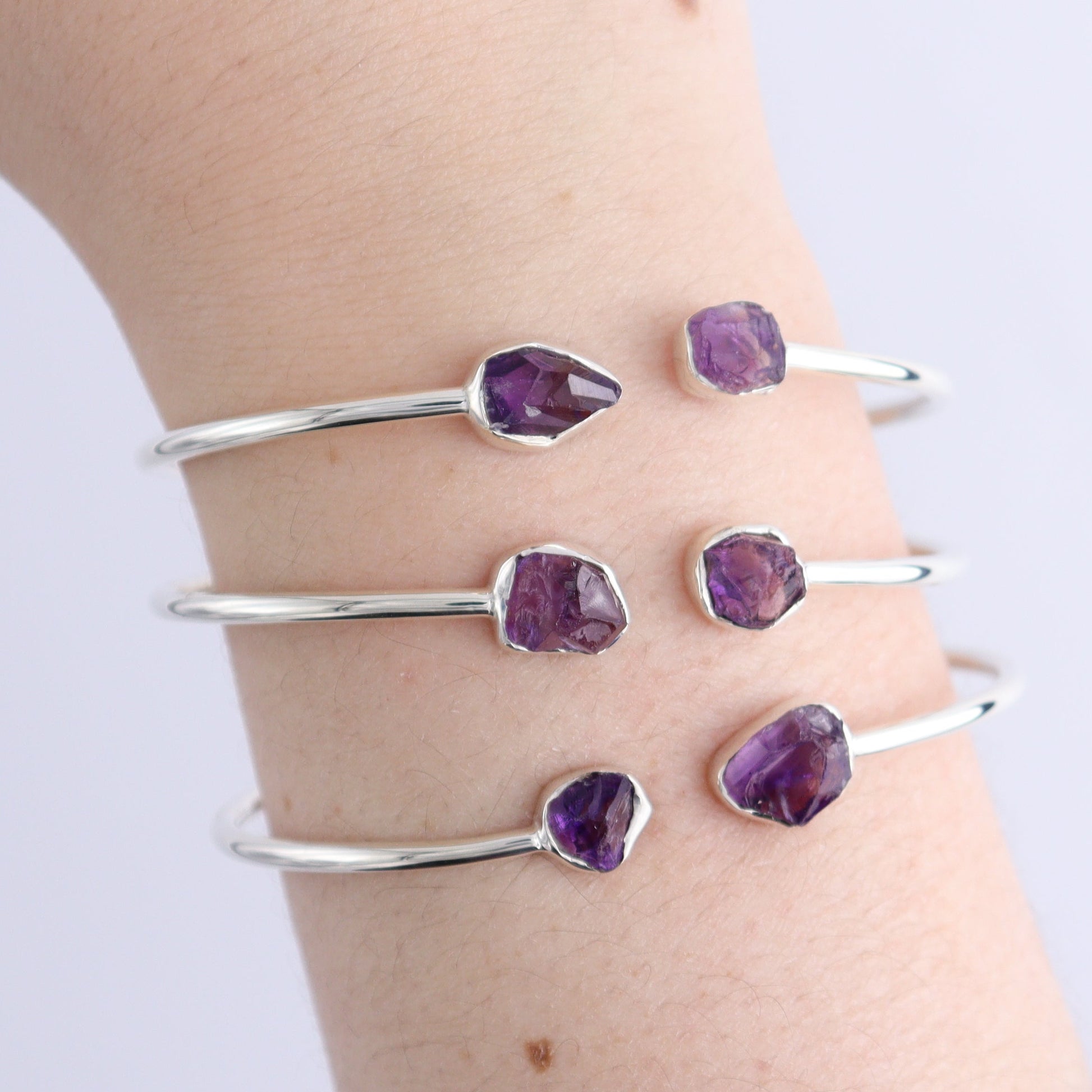 One Amethyst Sterling Silver Bracelet - Expert Wholesale and Supplier of Wholesale Crystals & Bulk Gemstones, ["Amethyst","Bracelet","bracelets"]