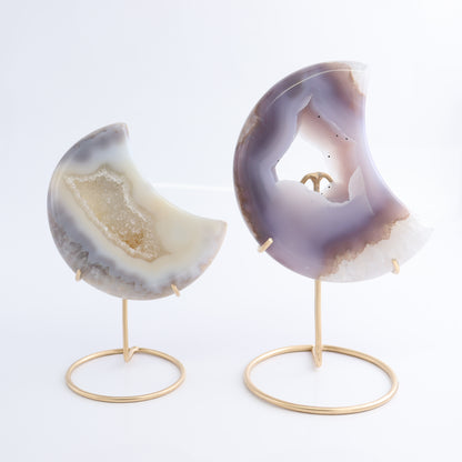 Agate Moons with Stand Set of 2 - Expert Wholesale and Supplier of Wholesale Crystals & Bulk Gemstones, ["Agate","Brazil","moons"]