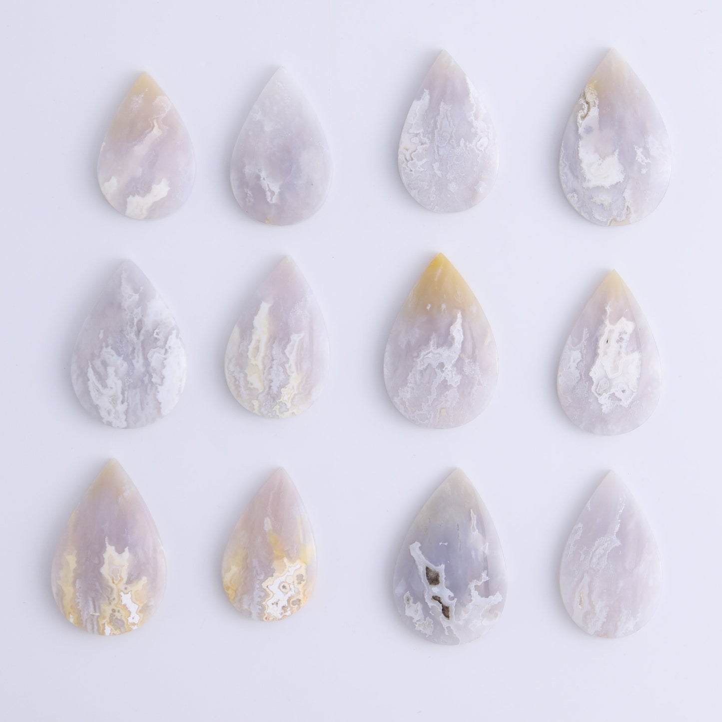 One Agate Chalcedony Teardrop Cab - Expert Wholesale and Supplier of Wholesale Crystals & Bulk Gemstones, ["Agate","Agate Chalcedony","Cabs","Teardrop"]
