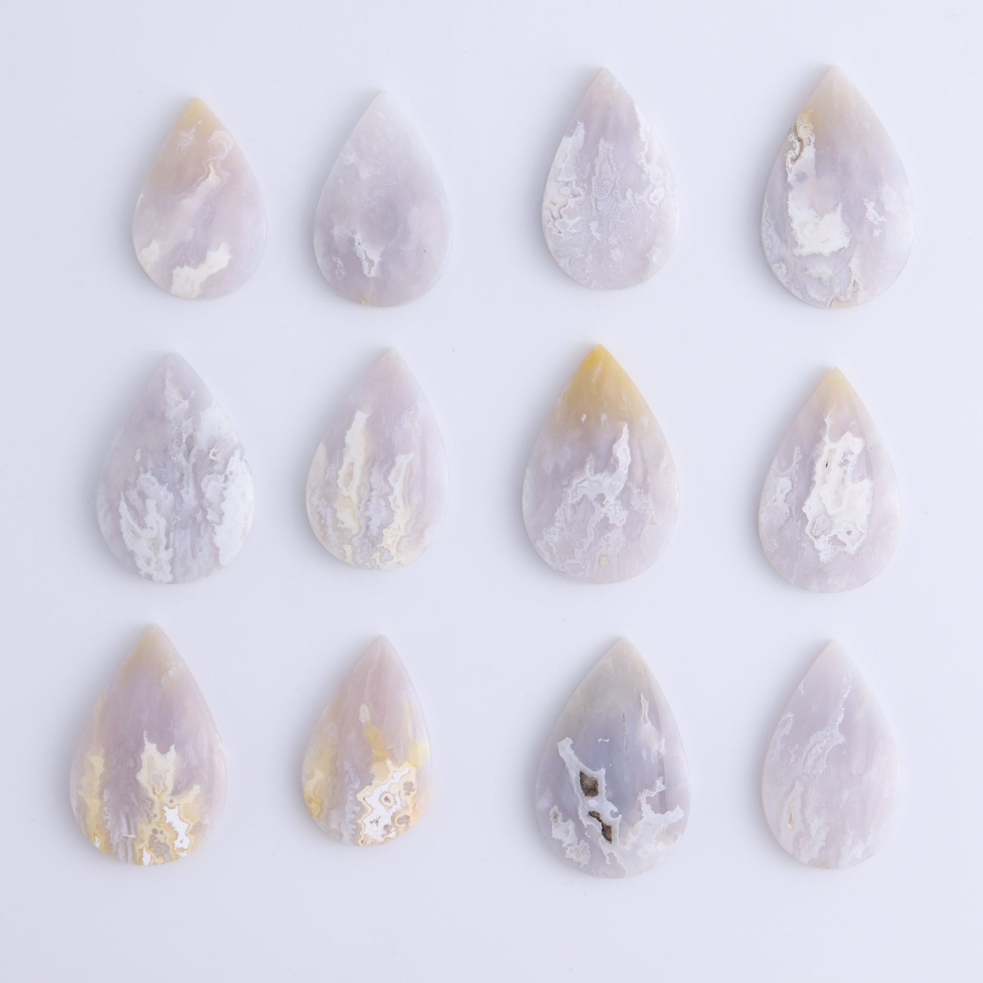 One Agate Chalcedony Teardrop Cab - Expert Wholesale and Supplier of Wholesale Crystals & Bulk Gemstones, ["Agate","Agate Chalcedony","Cabs","Teardrop"]