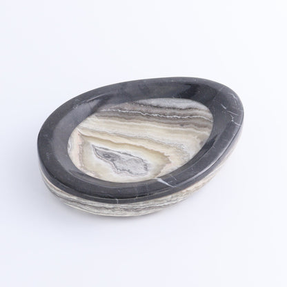 One Mexican Onyx/Calcite with Marble Egg-Shaped Dish - Expert Wholesale and Supplier of Wholesale Crystals & Bulk Gemstones, ["Calcite","Catalog Onyx","close_50","Decorative Dish","Marble","Mexico","onyx"]