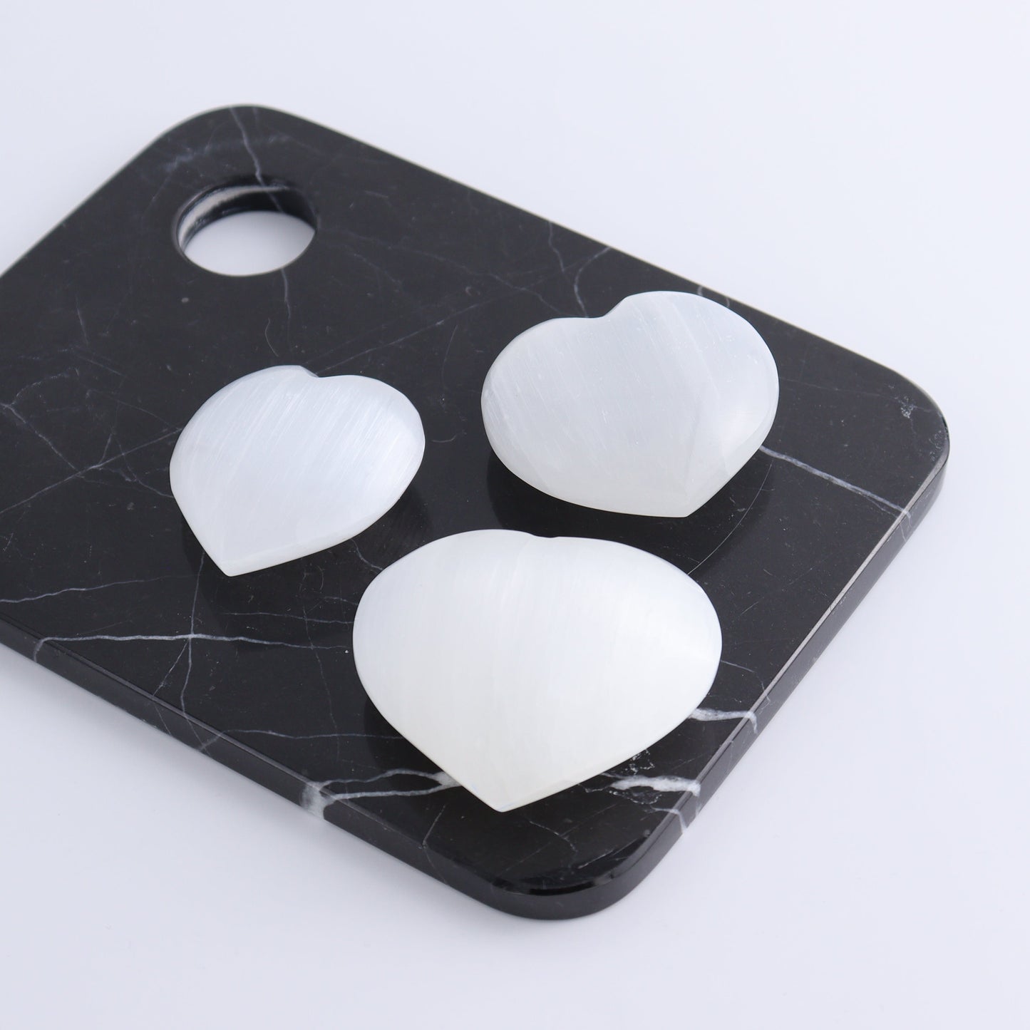 One Selenite (Satin Spar) Heart Puff - Expert Wholesale and Supplier of Wholesale Crystals & Bulk Gemstones, ["close_30","Hearts","Morocco","Selenite"]