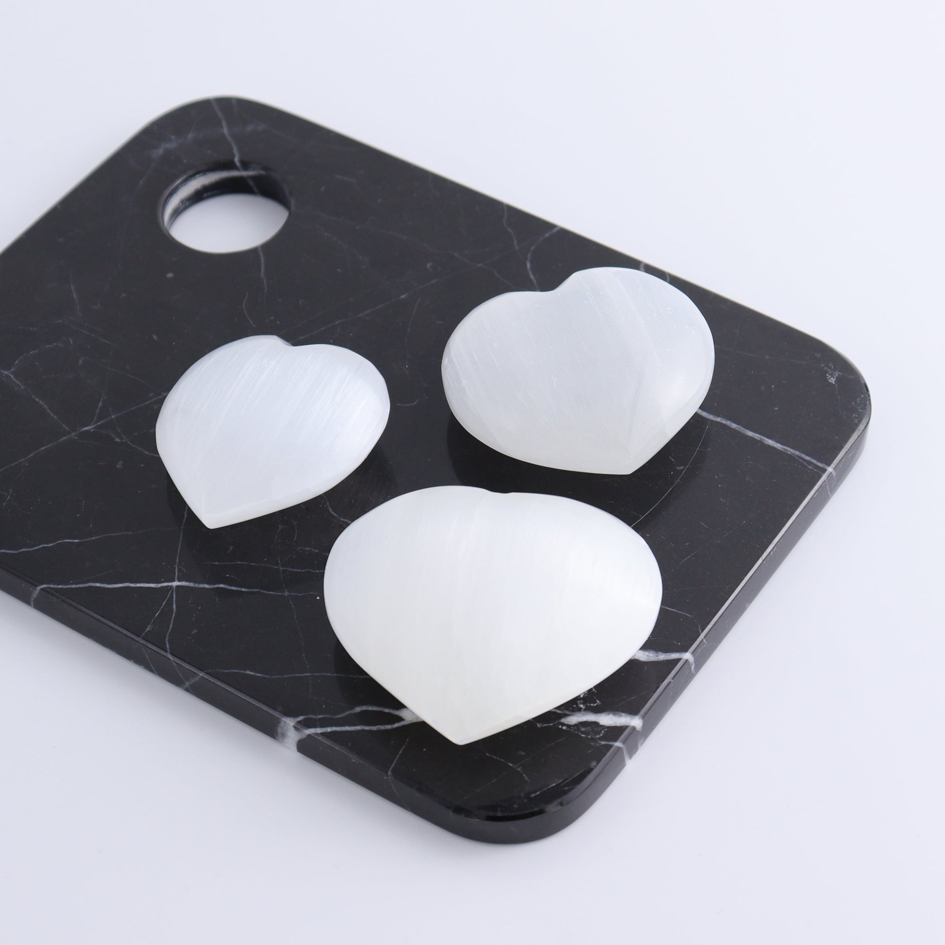 One Selenite (Satin Spar) Heart Puff - Expert Wholesale and Supplier of Wholesale Crystals & Bulk Gemstones, ["close_30","Hearts","Morocco","Selenite"]