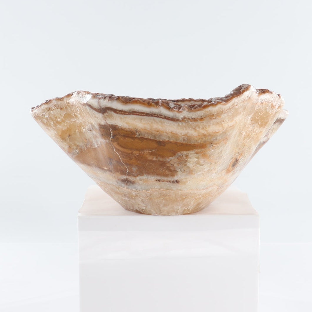 Mexican Onyx/Calcite Bowl 15"