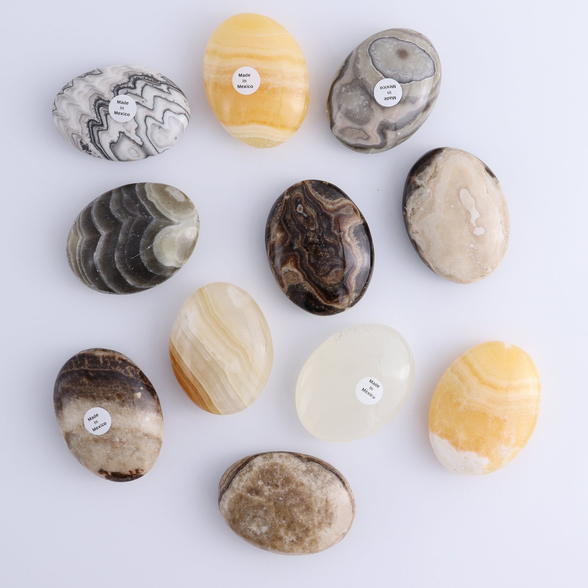 Onyx Palm Stones 1 kg Set - Expert Wholesale and Supplier of Wholesale Crystals & Bulk Gemstones, ["Mexico","onyx","Palm Stones"]