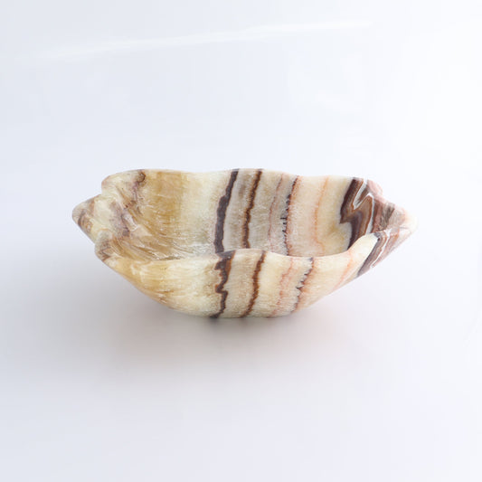 One Medium Bowl Mexican Onyx/Calcite Mix Amber