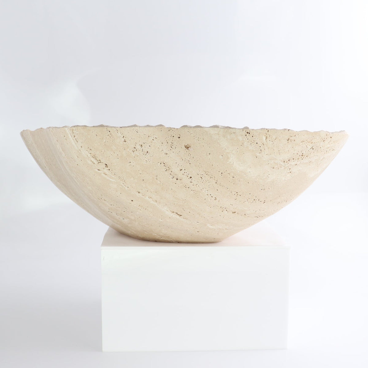 Mexican Travertine Bowl 14"
