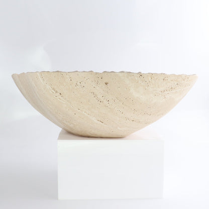 Mexican Travertine Bowl 14"