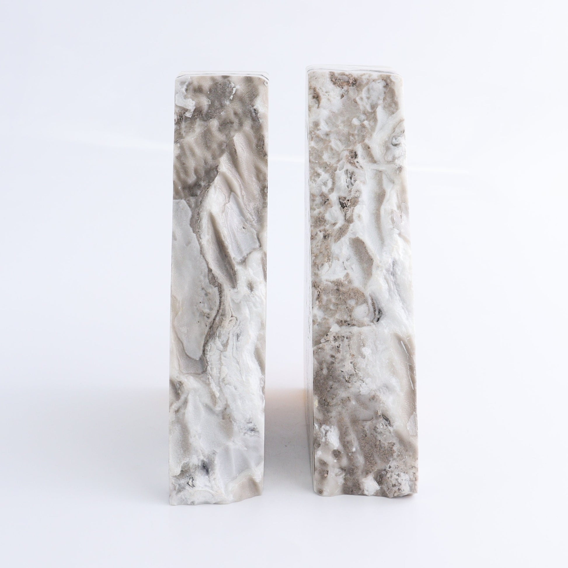 One Pair of Mexican Onyx/Calcite Yellow Zebra Rough Bookend - Expert Wholesale and Supplier of Wholesale Crystals & Bulk Gemstones, ["Bookends","Calcite","Catalog Onyx","Mexico","onyx"]